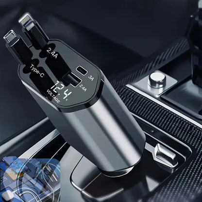 Smart 4-in-1 Retractable Car Charger